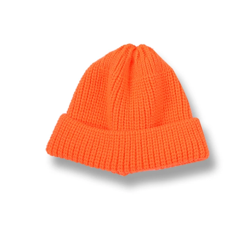 ОБЖИМНАЯ однотонная детская зимняя шапка Корейская версия унисекс теплая