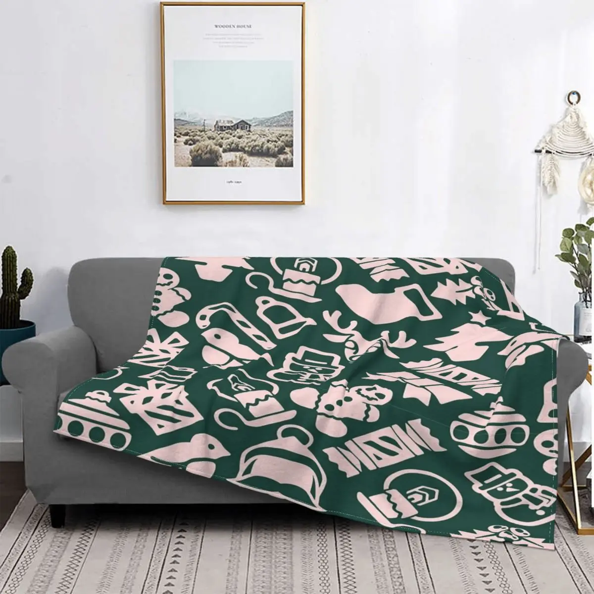 

Manta con estampado navideño para niños, cobertor para cama, sofá a cuadros, 150, 18 unidades