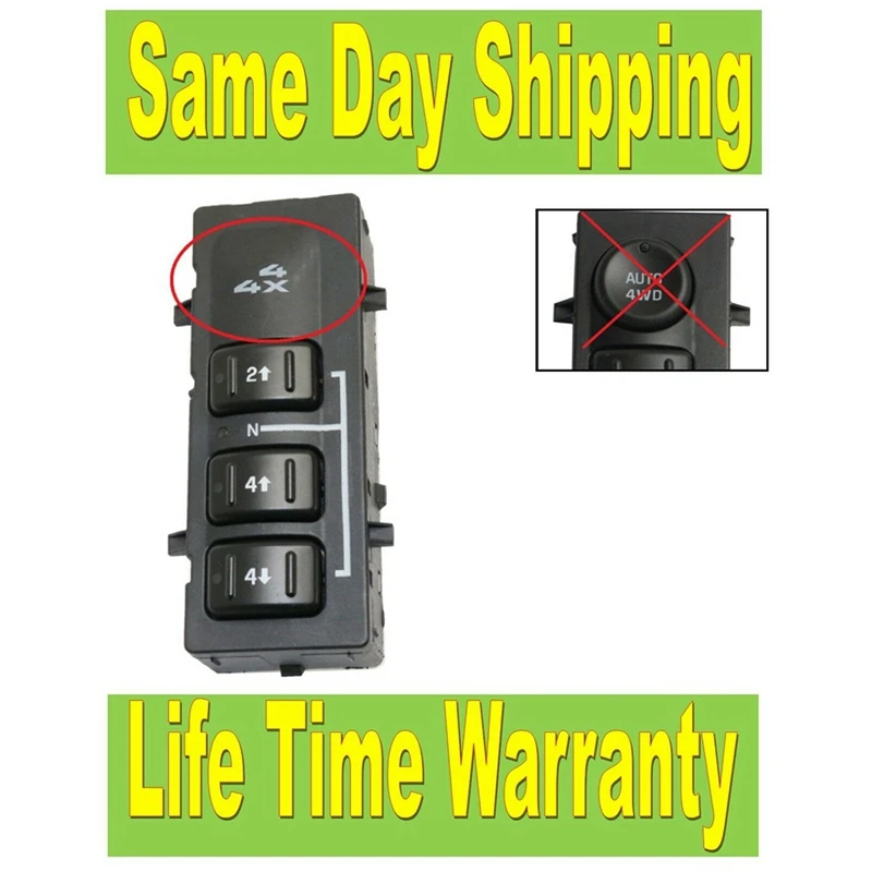 4WD Four Wheel Drive Control Switch for GMC Sierra Chevrolet Silverado 1500 9259312 15164519 15136040 901053 901-053 | Автомобили и