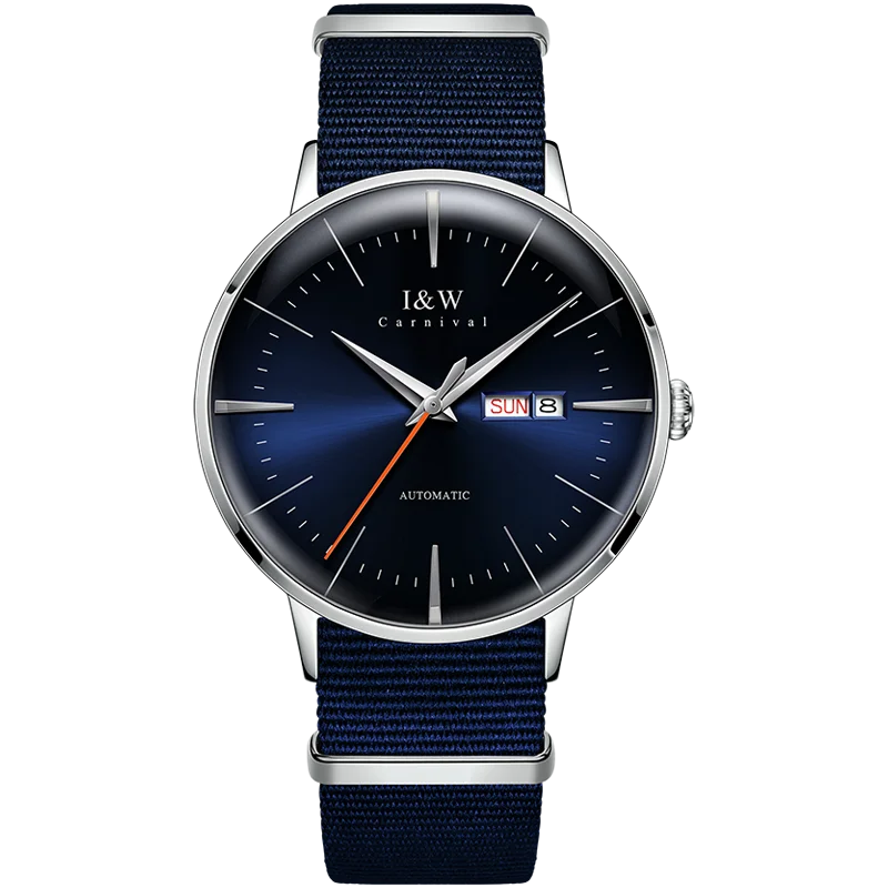 

Fashion MIYOTA Automatic Watch Men CARNIVAL Ultrathin Mechanical Watch Luxury Sapphire Calendar Waterproof Horloges Mannen 2021
