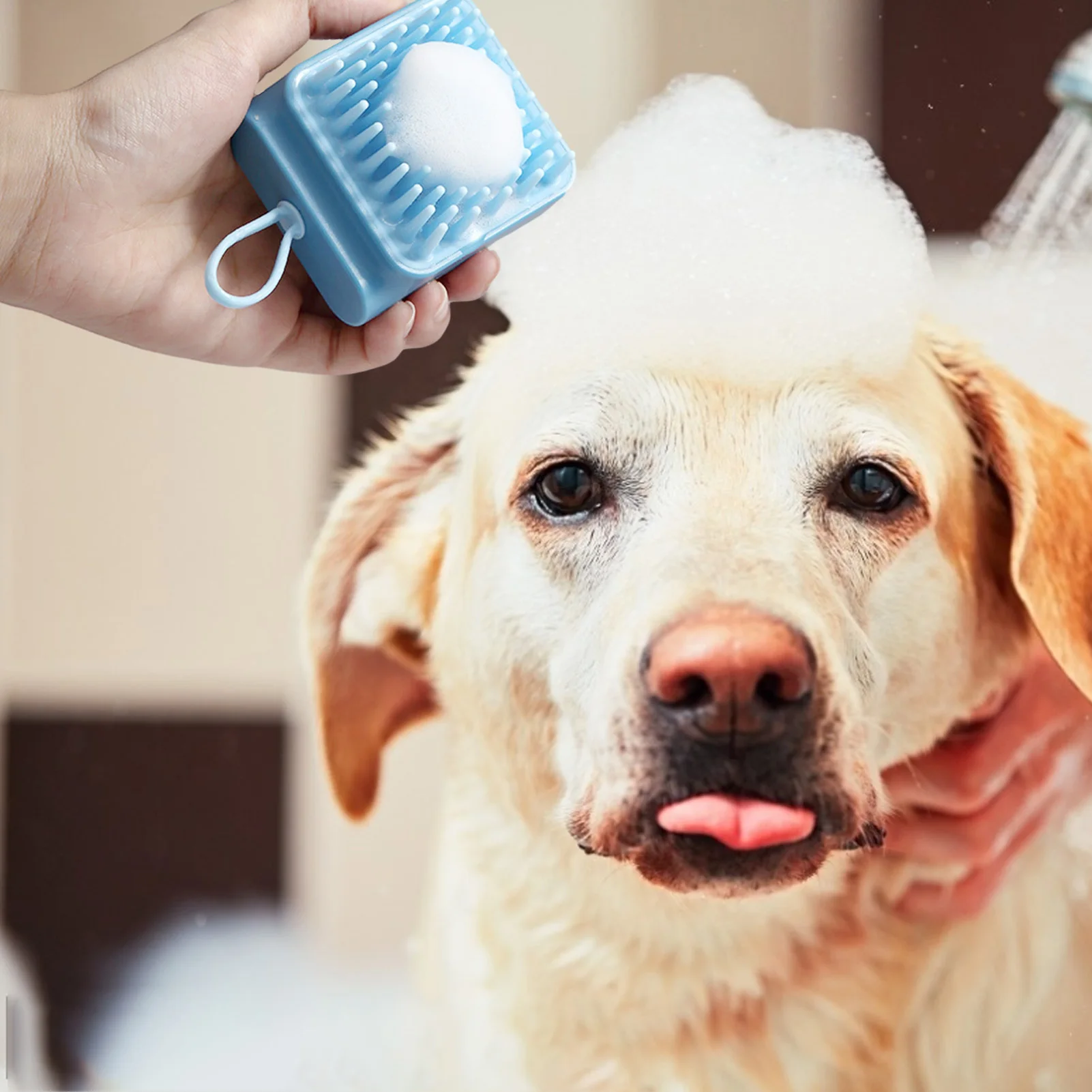 

Pet силиконовые ванна с массажным эффектом; Мягкая щетка для волос для собак щетка для мытья Расческа Собака Кот ванна для мытья Собак Инстру...