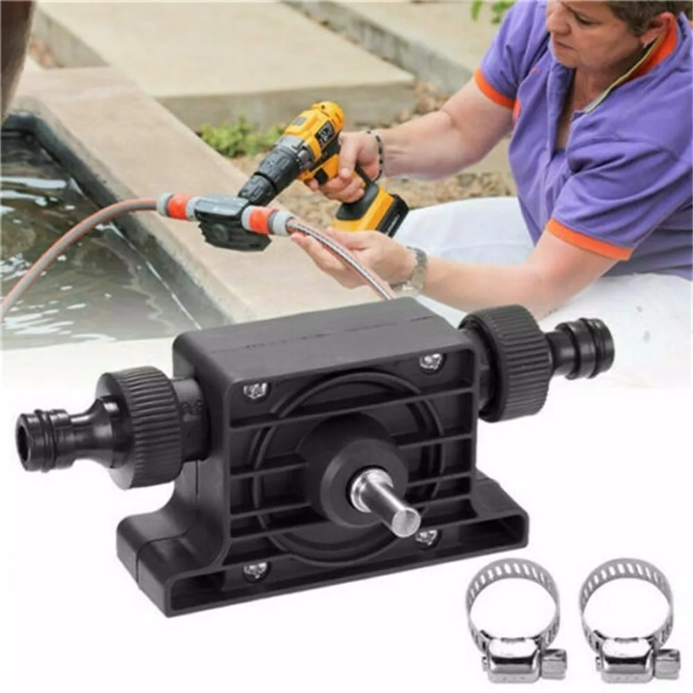 

Portable Electric Drill Pump Sinks Aquariums Pool Self Priming Transfer Pumps Oil Fluid Water Pump Hose Clamps Connectors Set #W
