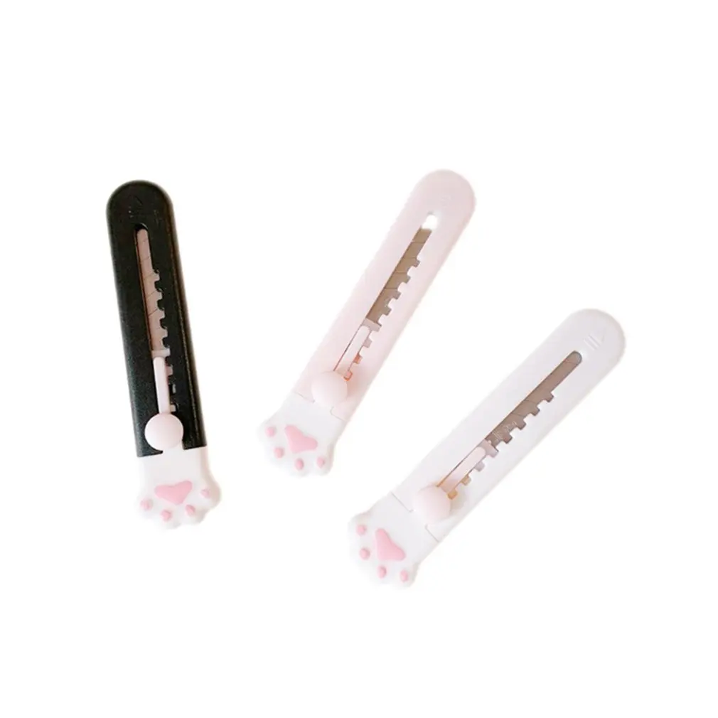 Миниатюрный карманный нож с милым кошачьими лапками канцелярские