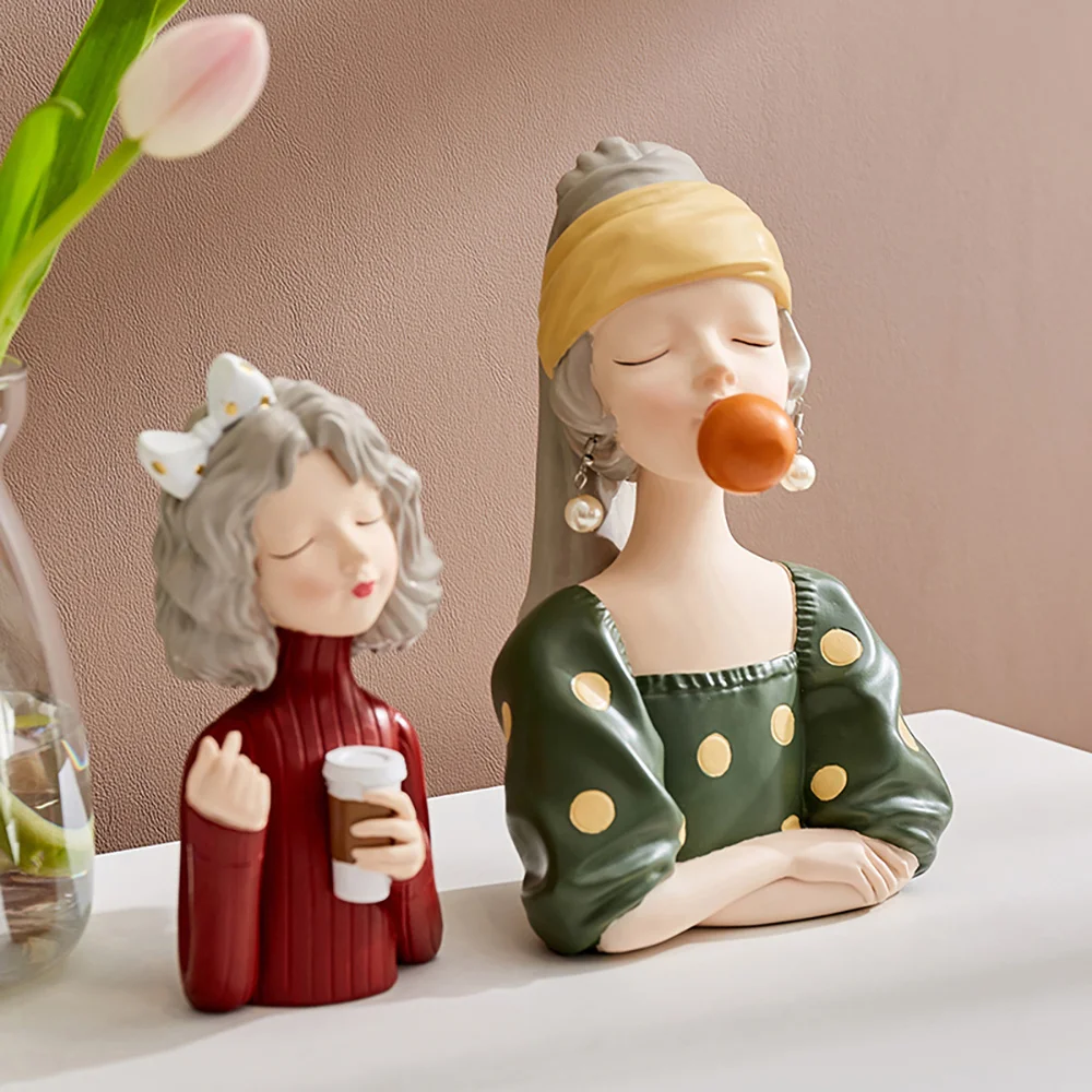 

Девичьи украшения в скандинавском стиле, домашний декор, фигурки из пузырей для девочек, аксессуары для украшения дома, для гостиной, подаро...