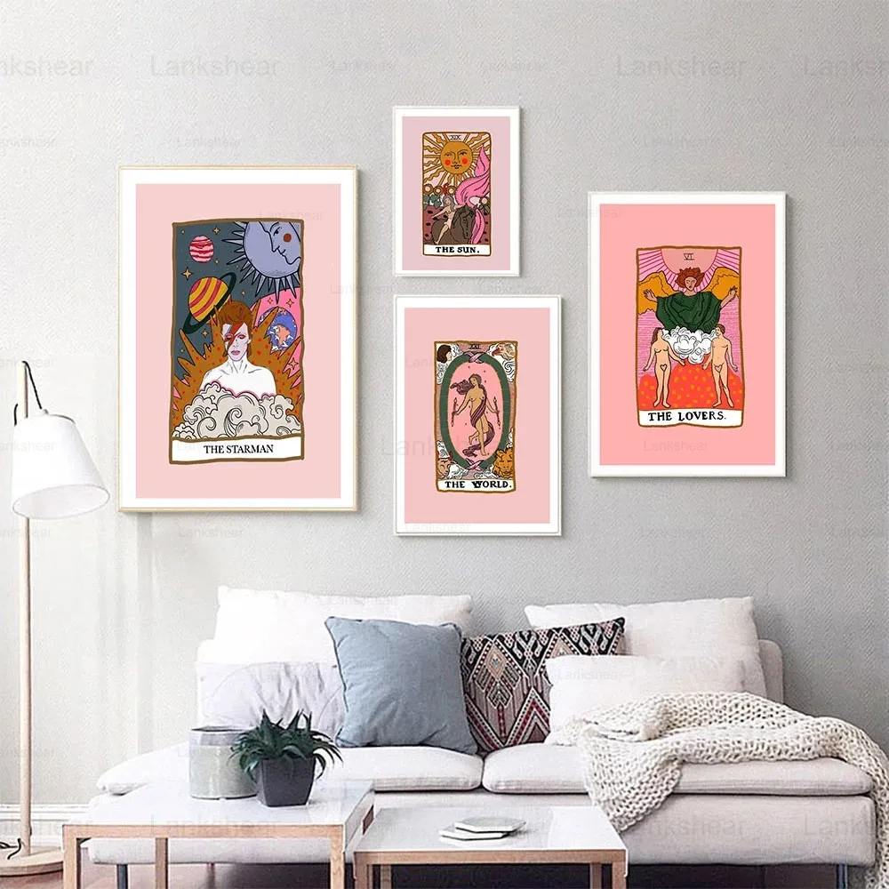 

Картина на холсте пар Таро постер иллюстрация скандинавский мир Художественная печать современное солнце Настенная картина спальня домаш...