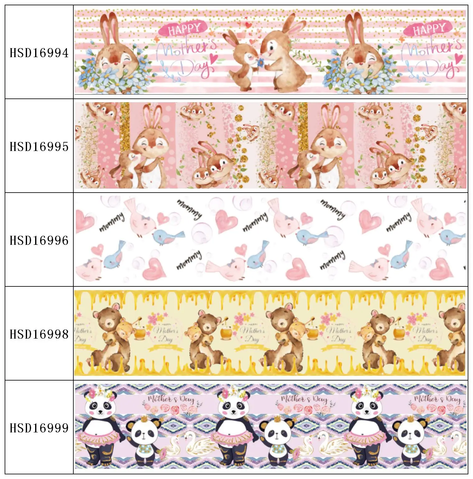 

HuangTao 22MM 25MM 38MM 50MM 75mm Printed Pattern on Grosgrain Ribbon for diy ribbon