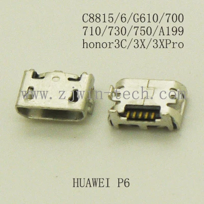 10 шт или 100 шт./упак. микро 2 0 разъем USB для зарядки телефона используется HUAWEI