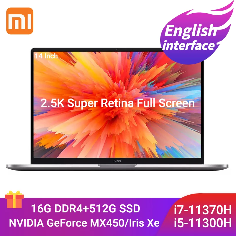 Ноутбук Xiaomi Mi RedmiBook Pro 14 дюймов Intel Core i7 11370H / i5 11300H 16 Гб DDR4 512 SSD ноутбук 2 5 K FHD тонкий