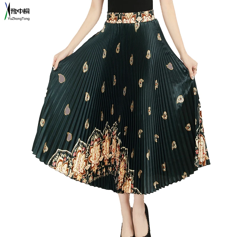 

Loose Casual Half-length Female High Waist Ladies Big swing Dance Wear Summer New Women's Pleated Long