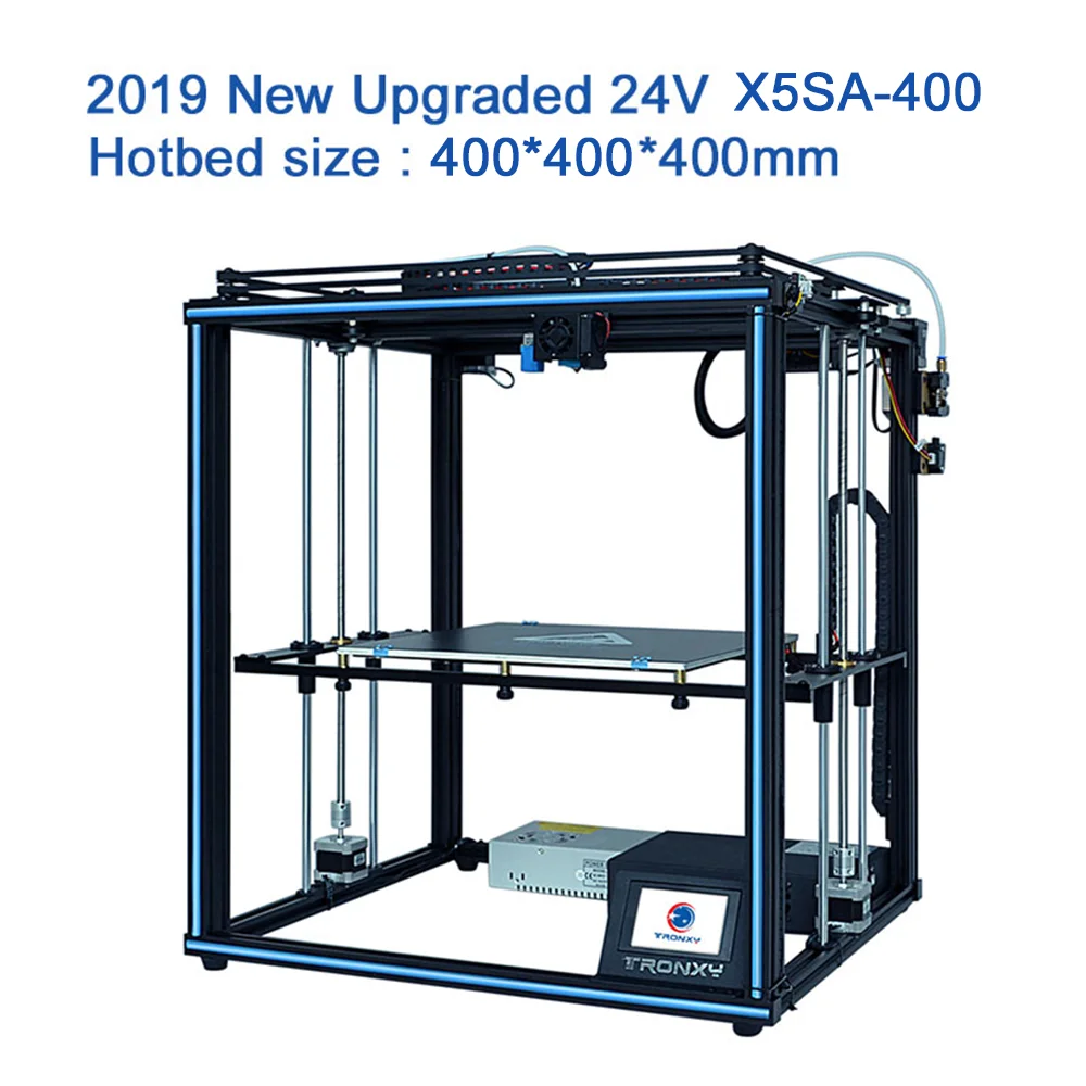 X5SA-400 24V Tronxy обновленная версия X5SA/X5SA-400 24 в 3d принтер полностью металлический CoreXY DIY наборы 24 В Горячая кровать большая сборка пластины датчик накаливания - Цвет: X5SA-400 24V