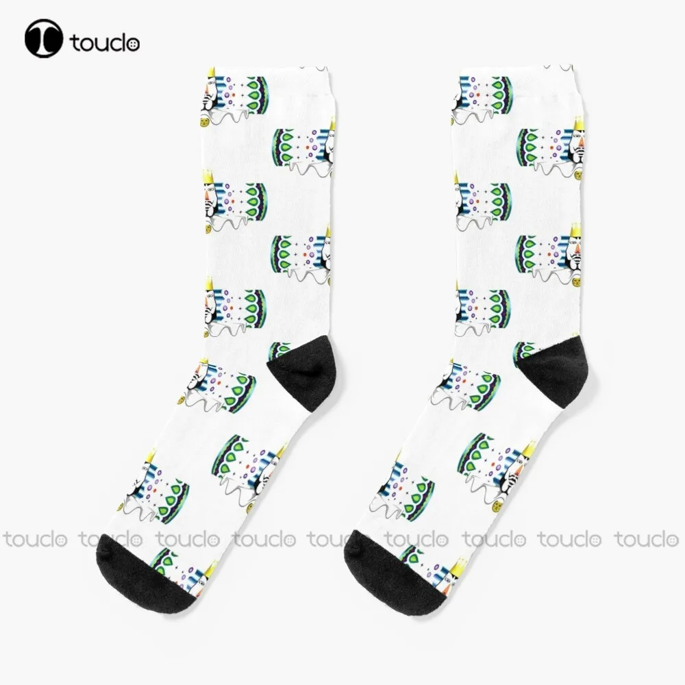 

King Of The Cosmos Cut Away Socks Cat Socks Women Personalized Custom Unisex Adult Teen Youth Socks 360° Digital Print Gift