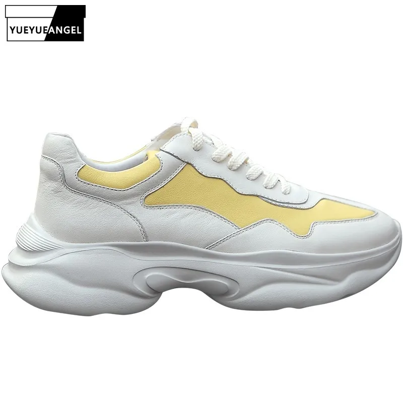 Кроссовки мужские из натуральной кожи дышащие кеды Повседневная модная обувь