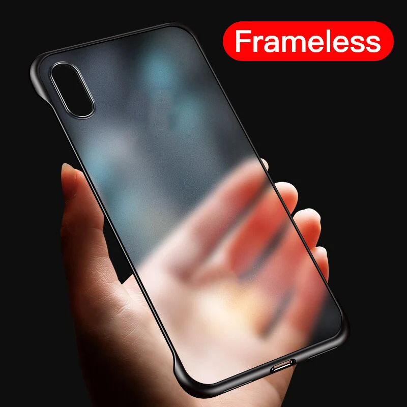 Тонкий твердый Бескаркасный чехол из поликарбоната для телефона iphone 11 6 S 7 8 Plus XR X