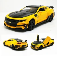 132 camaro sports car alloy diecast model car toy 5 color pull back flashing for kids birthday christmas gifts toys