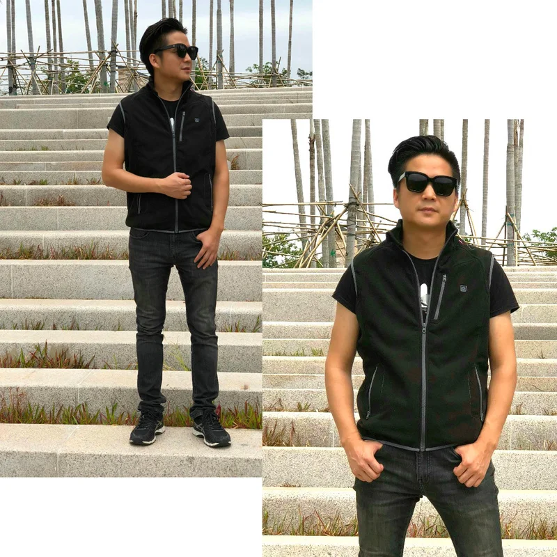 Флисовые охотничьи жилеты унисекс с USB подогревом и внешним аккумулятором