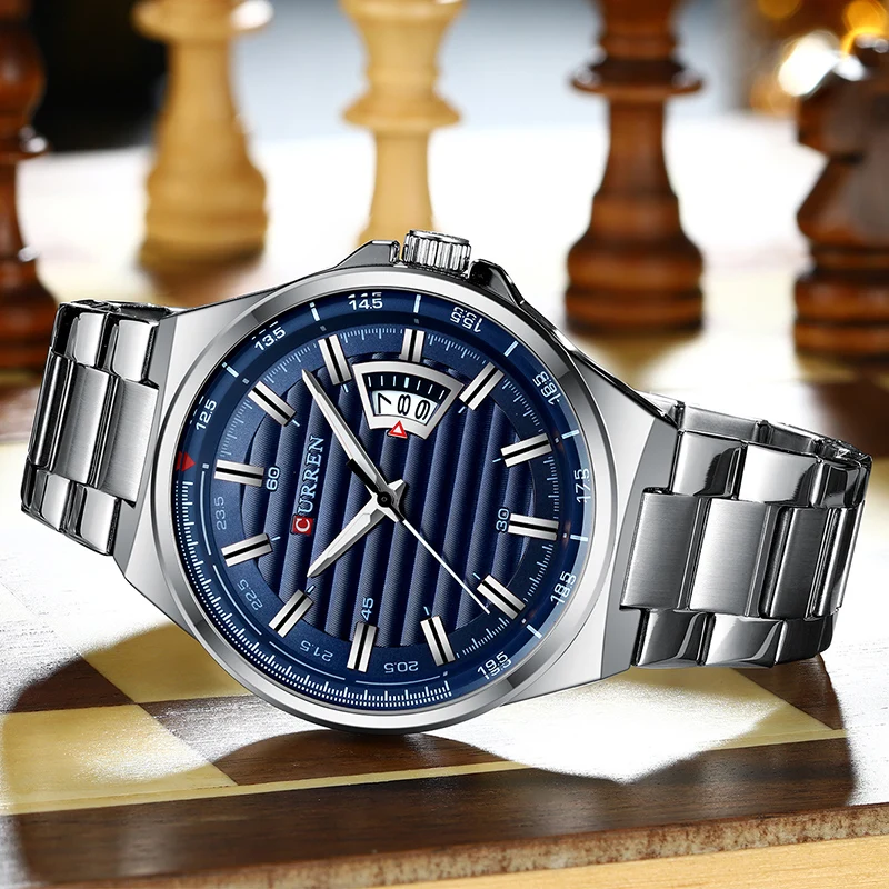 Часы CURREN Мужские наручные кварцевые роскошные Брендовые спортивные аналоговые
