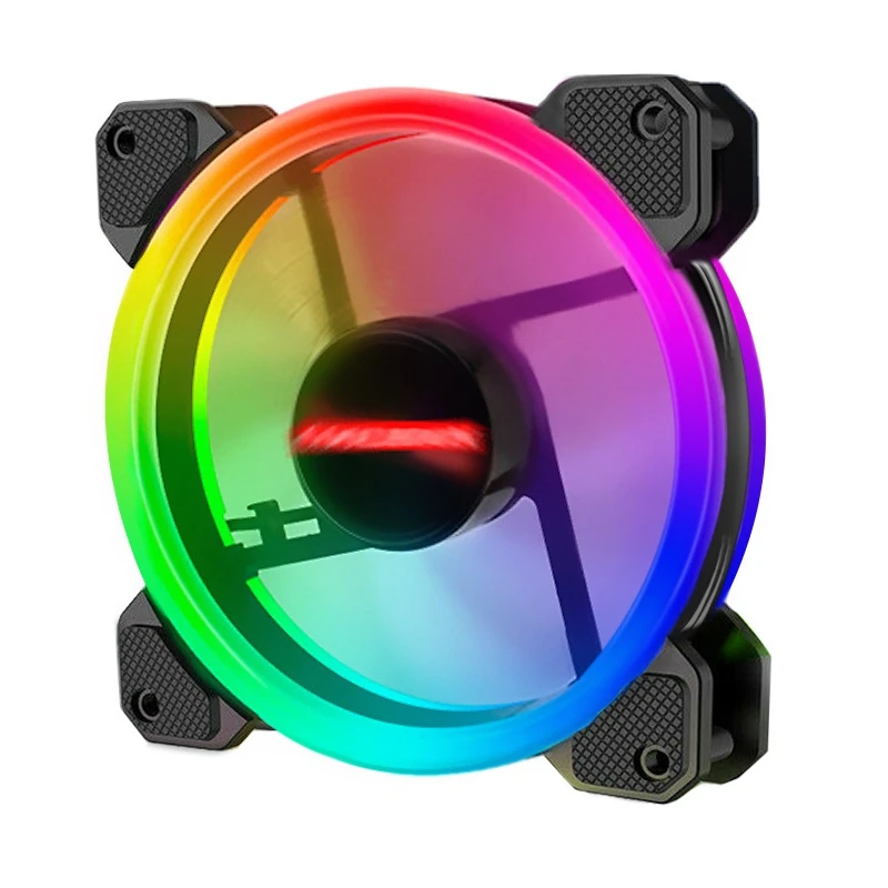 

HOT-COOLMOON F-GM1 компьютер чехол PC Вентилятор охлаждения RGB настроить 120 мм тихий + ИК-пульт дистанционного управления новый компьютерный кулер RGB ...