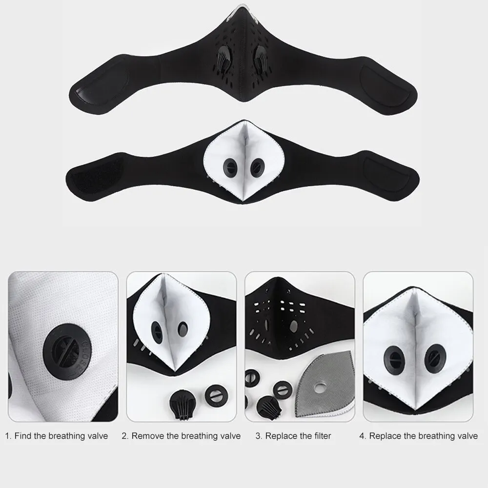 10 шт. фильтр маски с активированным углем для велосипедных масок крышка клапана