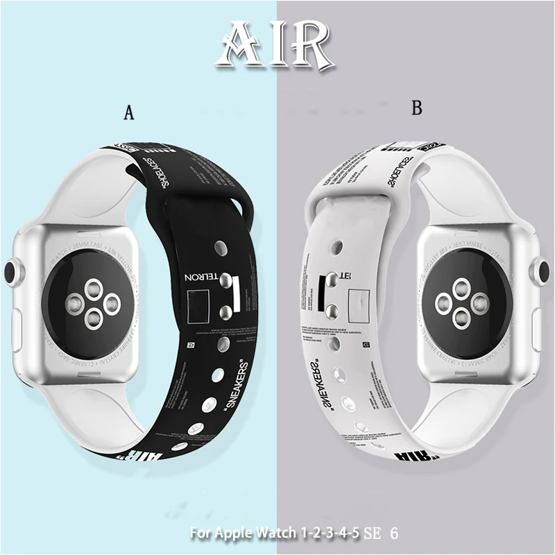 

Ремешок силиконовый спортивный для Apple Watch band 44 мм 40 мм, браслет для iwatch series 6 Se 5 4 3 2 1 42 мм 38 мм, аксессуары для наручных часов
