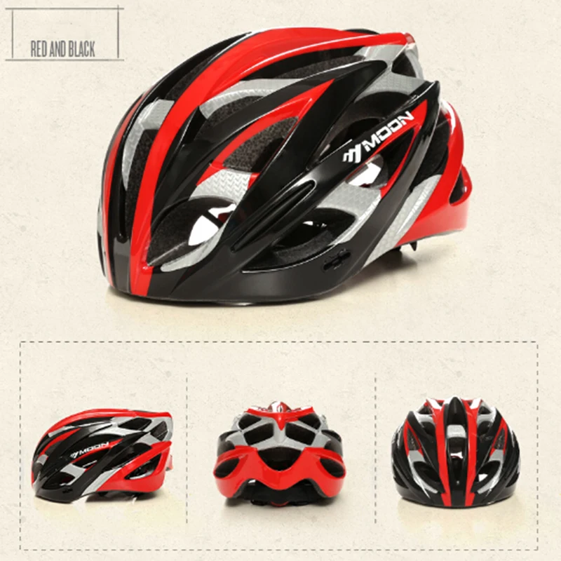 Мужской легкий шлем MOON для езды на велосипеде интегрированный дышащий