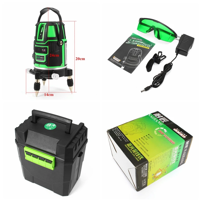 

2/3 Lines Green Laser Level Self-Leveling 360 Degrees Horizontal And Vertical Cross Lines Green Laser Line