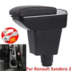 Подлокотник для Renault Sandero 2, центральный контейнер для хранения из искусственной кожи