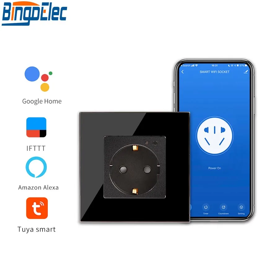 

Смарт-розетка Bingoelec, 16 А, евростандарт, Wi-Fi