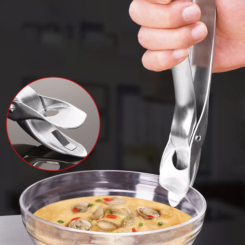 

Stainless Steel Pot Handle Clip Hot Bowl Dish Plate Clamp Clip Holder Anti-Scald Tongs Tool Pan Gripper Kitchen Handle Gadgets