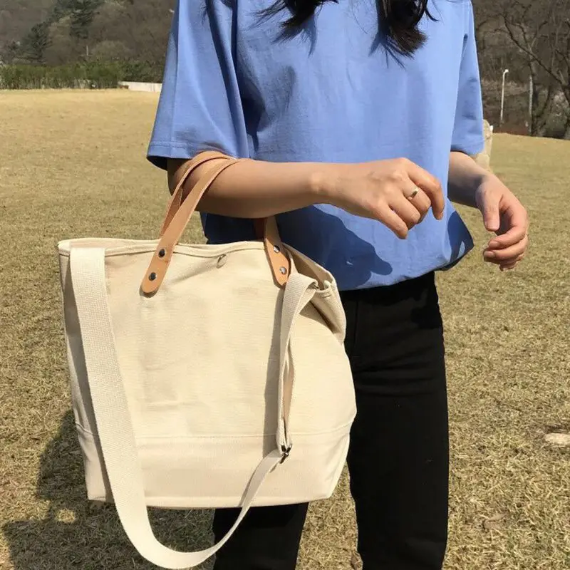 

K5DA Женская Холщовая Сумка через плечо из искусственной кожи с застежкой на кнопке в повседневном стиле для путешествий учебы