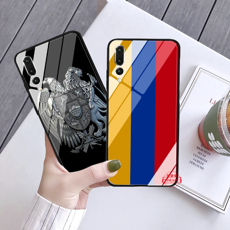 Стеклянный чехол с гербом для huawei P10 P20 P30 Lite Pro P Smart Y6 Prime Y93 mate 20 |