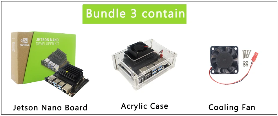 NVIDIA Jetson Nano Developer Kit Cortex-A57 1,43 ГГц 128-core Maxwell GPU Акриловый Чехол | вентилятор | адаптер питания | sd-карта | HDMI