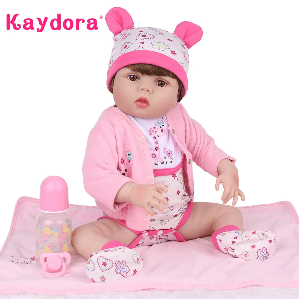 

Мягкие полностью силиконовые куклы Reborn Baby, 55 см, милые игрушки Boneca, Bebe, девочка, принцесса Menina, живая ванна, для малышей, Playmates на день рождения