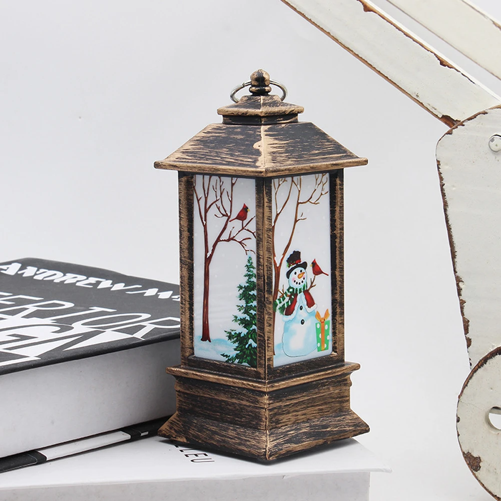 Рождественский винтажный Санта Клаус снеговик замок светильник подвесные