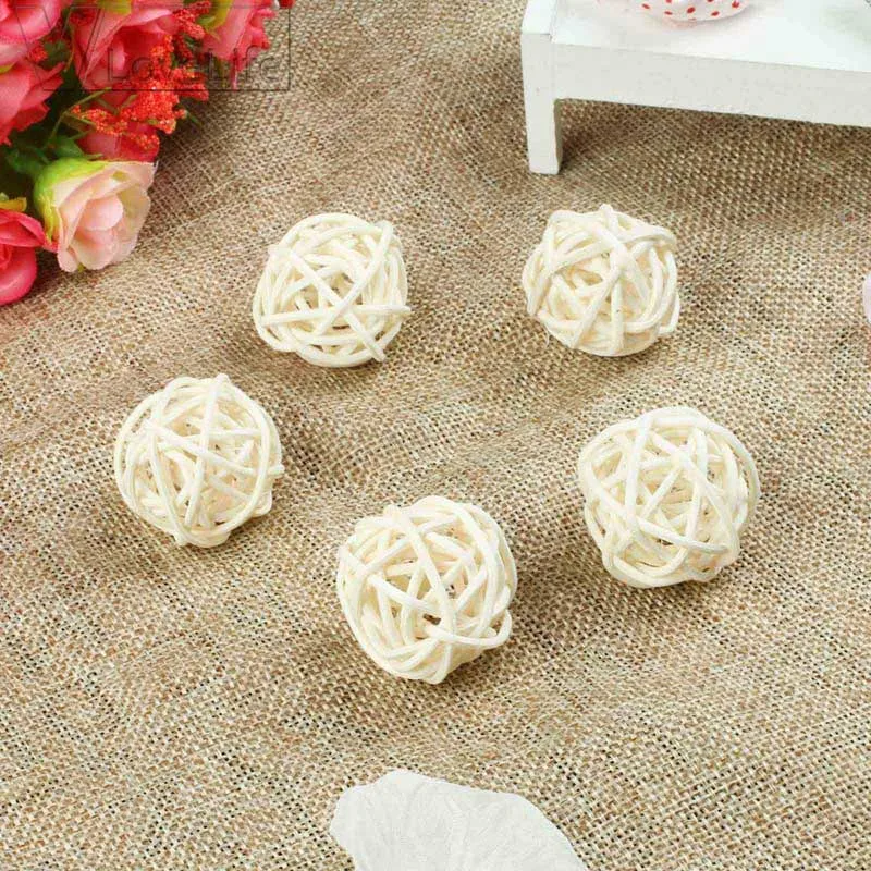 30 шт. 3 см Круглый Sepak Takraw красочный ротанговый шар День Святого Валентина Декор