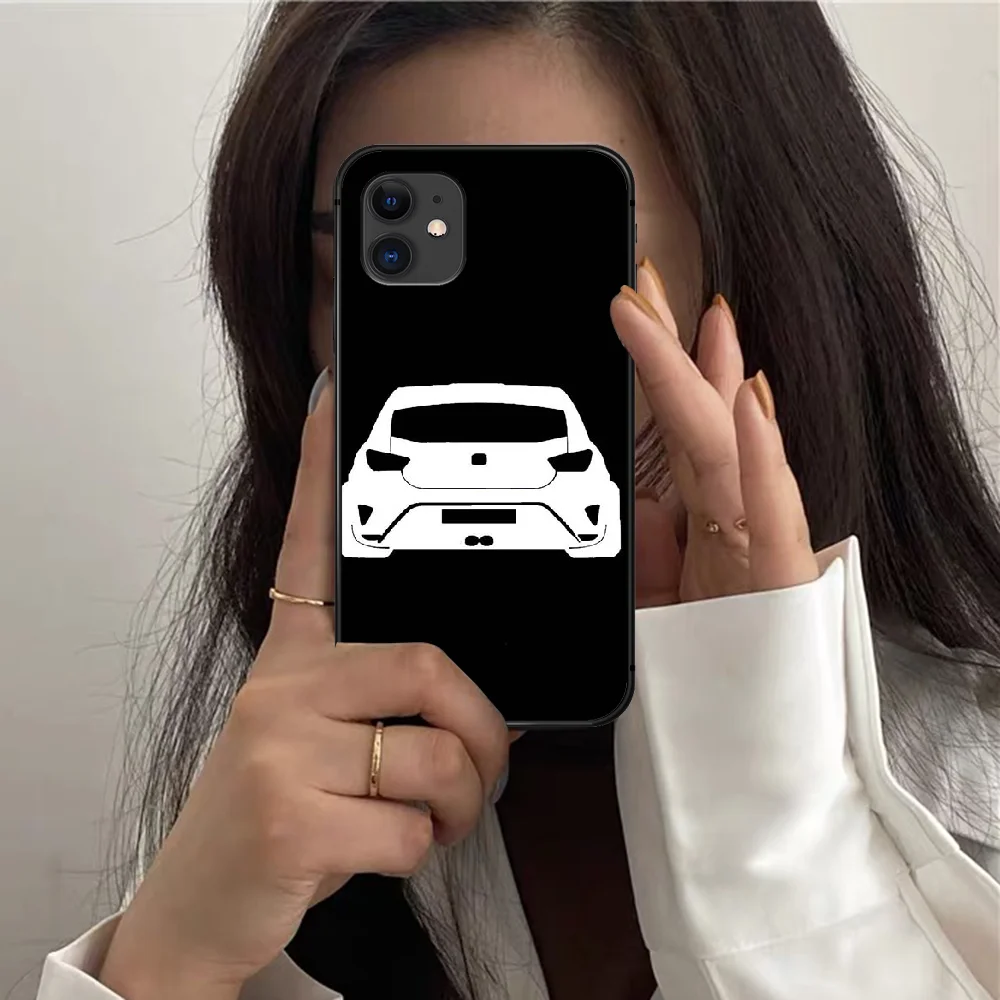 

Seat Car Logo Phone Case For Iphone 12 Mini 11 PRO X XR XS MAX 6 6s 7 8 Plus 4 5 5s SE 2020 black Back 3D Cell Silicone Coque