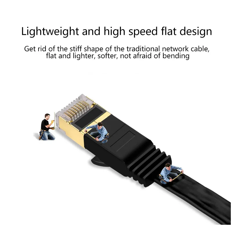 Лидер продаж плоский Ethernet Кабель CAT 7 для домашнего и офисного использования
