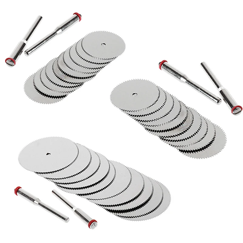 

10 x 25mm Wood Saw Blade Disc + 2 x Rod Dremel Rotary Cutting Tool