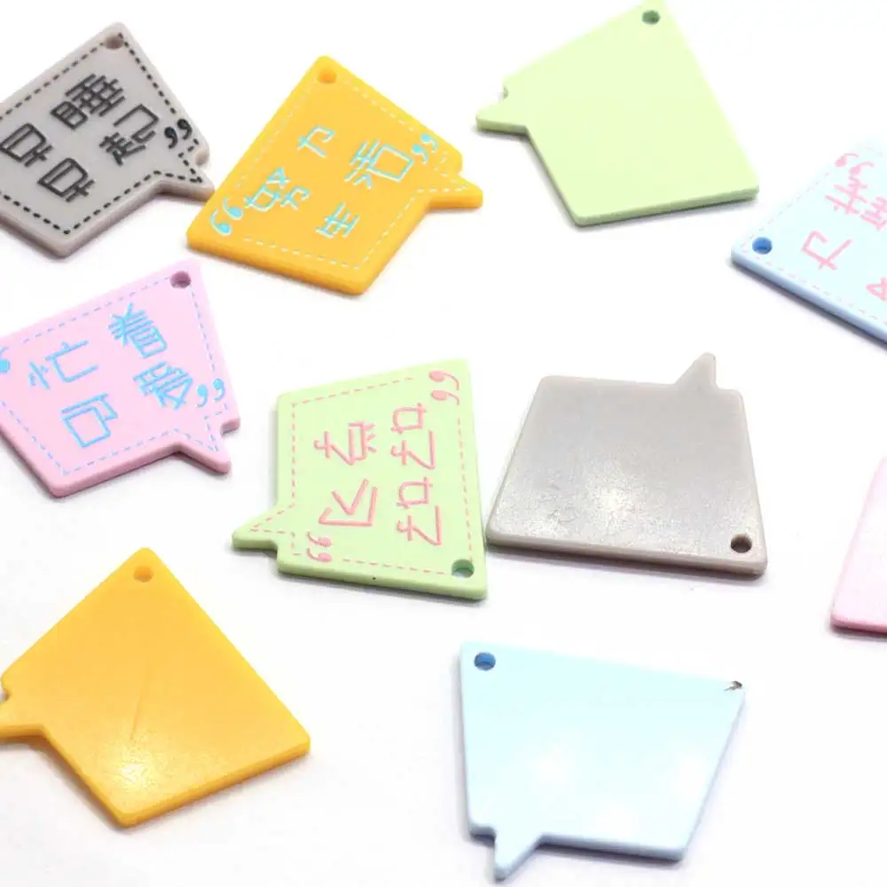 50/100 шт оптом акриловый пластик бирка слова Подвески Красочный пластиковый
