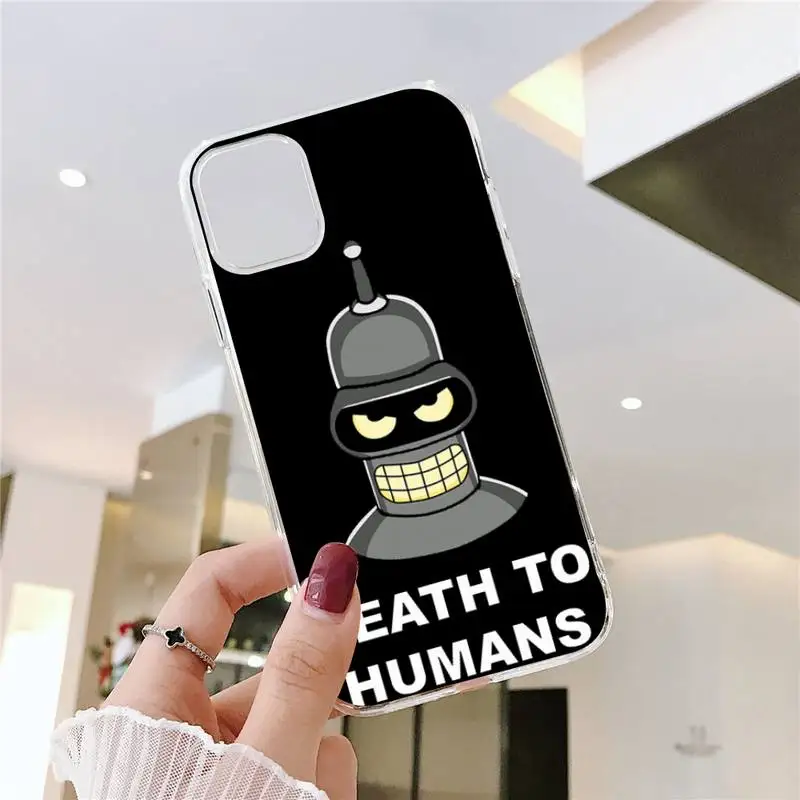 

Cute Futuramas for kid Phone Case Transparent for iPhone 6 7 8 11 12 s mini pro X XS XR MAX Plus SE cover funda