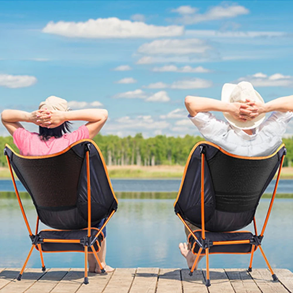 Vente Chaise Pliante En Forme De Lune, Mobilier D'extérieur, Ultraléger, Détachable, Portable, Pour Camping, Plage, Pêche, Jardin, Randonnée, Pique-nique