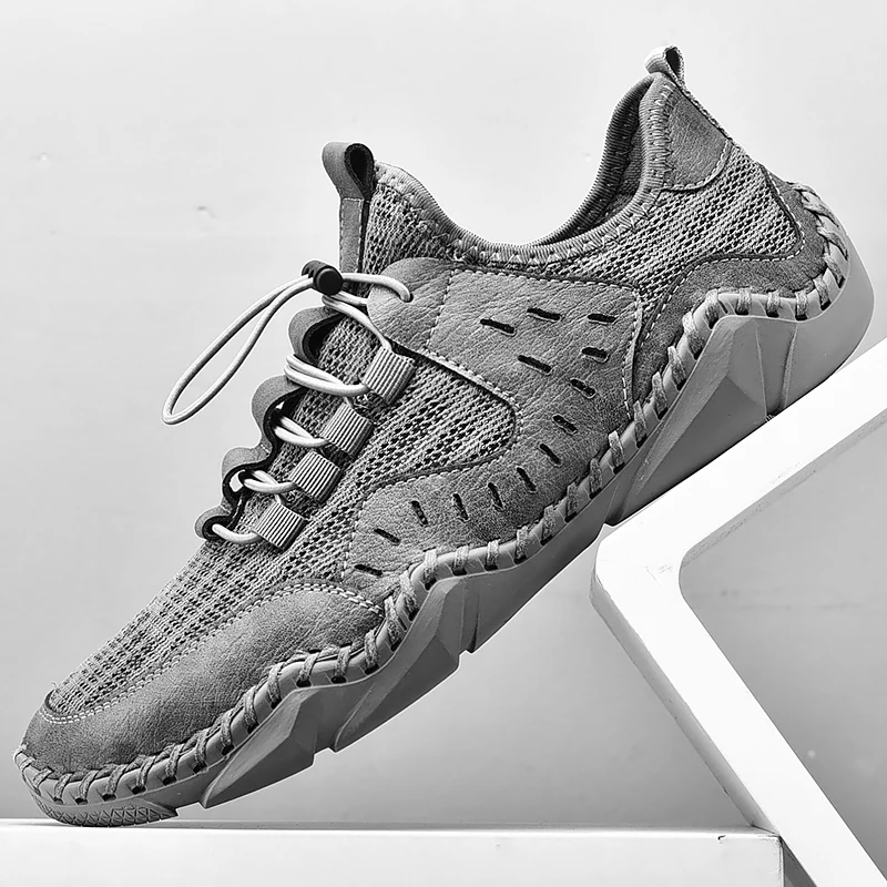 Summer New 2022 Outdoor Mesh Sneakers Big Size 46 Fashion Walking Running Shoes Brand Casual Men Shoes Breathable Mens Trainers
