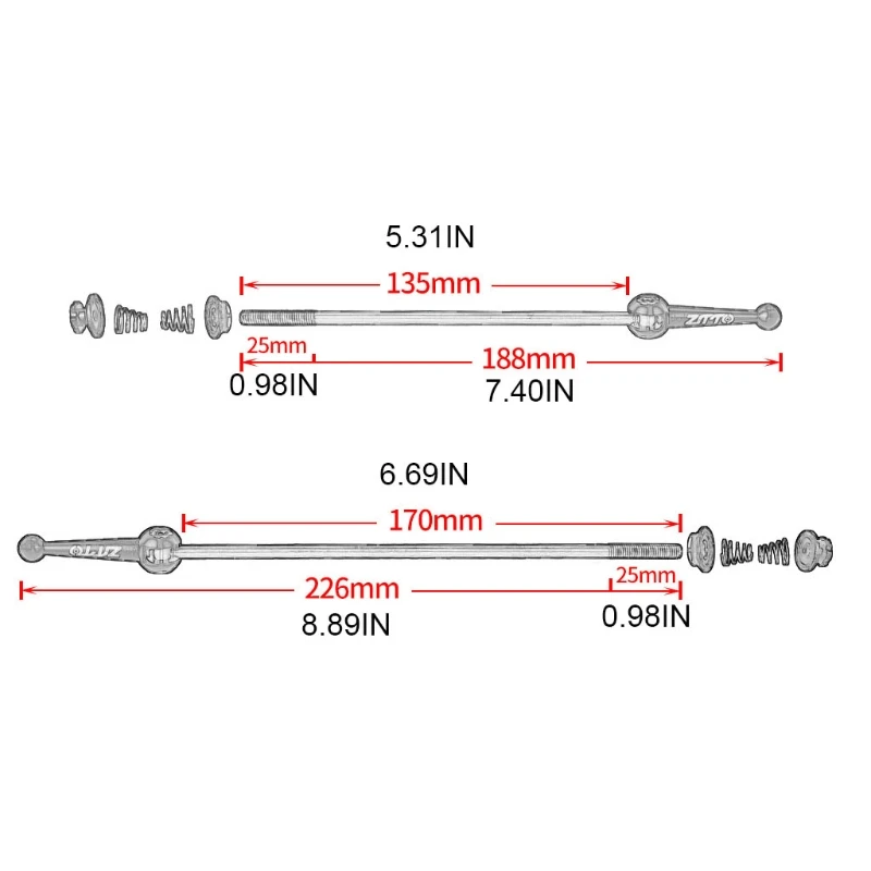 

11XF Quick Release Disassembly Ultra-Light Bike Rear Wheel Skewer for bicycle Bike