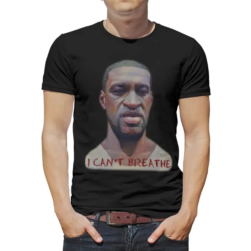 

I Can't Breathe George Face Printed Men's Graphic T Shirt Lightweight Casual Summer Active Tee Shirt white xl"]