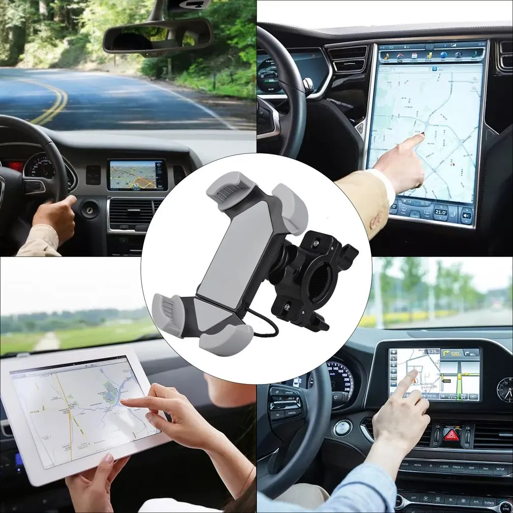 General Mobile Navigation Stand Stable Bicycle Motorcycle Cell Phone Holder Handlebar Removable Prevents Accidental