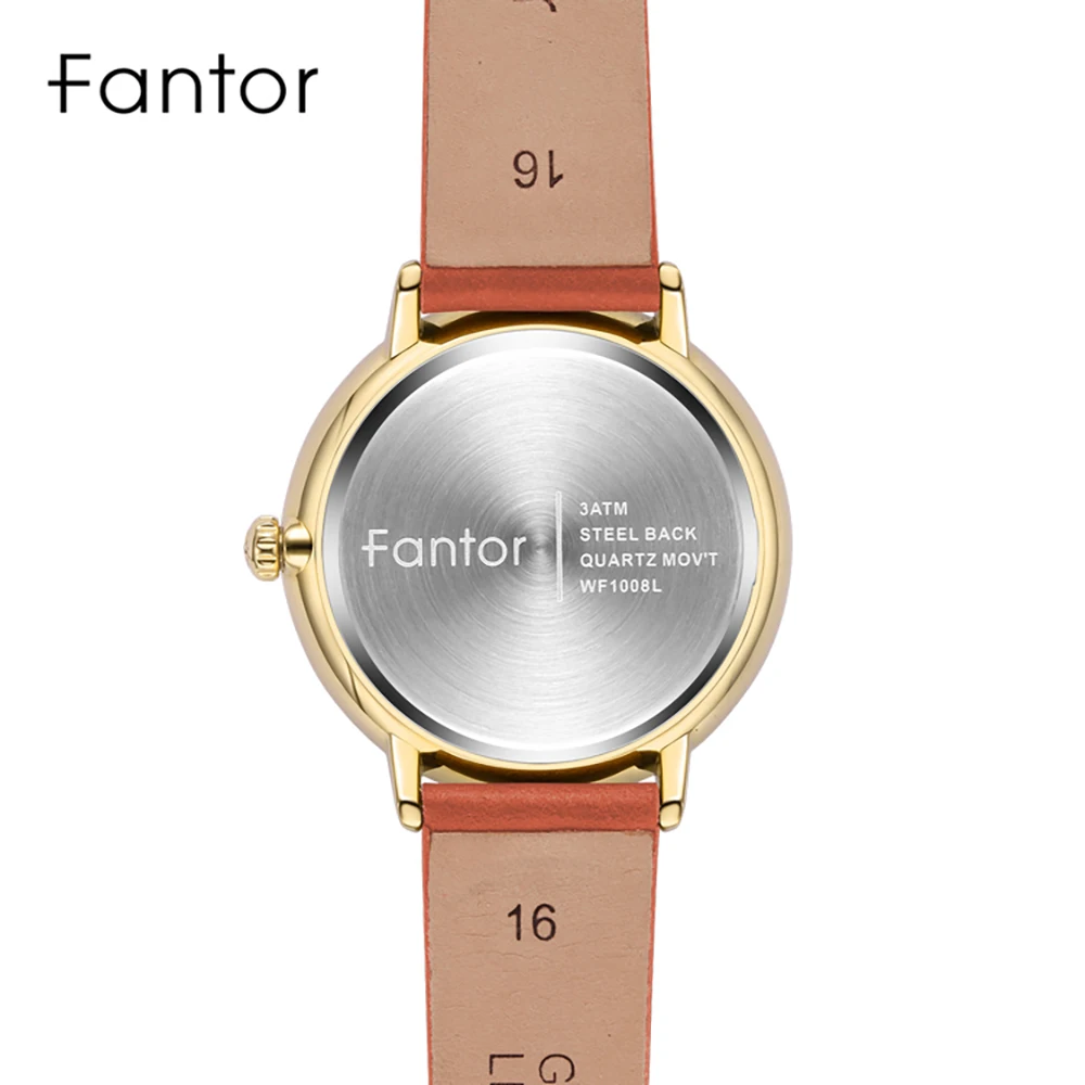 Fantor Роскошные брендовые элегантные женские платья Кварцевые часы с кожаным ремешком наручные часы модные женские часы браслет для женщин