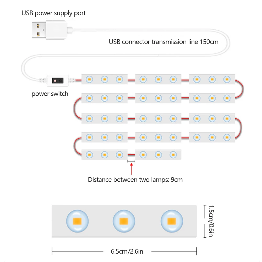 

LED Mirror Light USB LED DC5V Makeup Desk Vanity Mirror Light Dimmable Dressing Table Bathroom Makeup Lights 4000K Wall Lamp