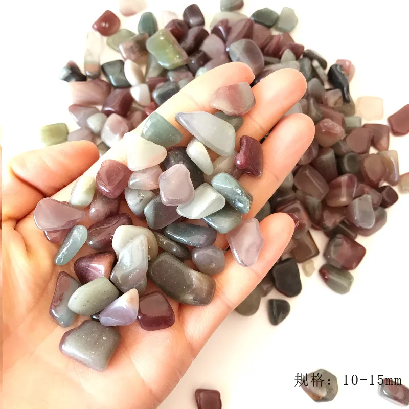

100gNatural Stone Mineral Crystal Purple Green Agate Quartz Gravel Healing DIY material gravel Stone Home Decoration Crafts