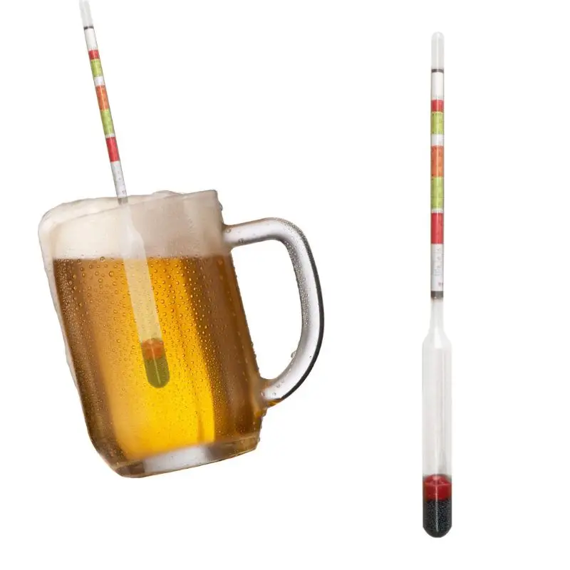 

2pcs/set Triple Scale Hydrometer Self Brewed Wine Sugar Meter Alcohol Measuring for Home Brewing Making Beer Wine Mead Ale Craft