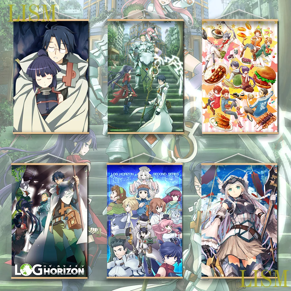 

Log Horizon Akatsuki Shiroe Anime manga wall Poster solid wood hanging scroll with canvas painting