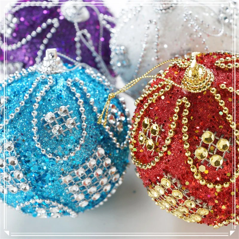 5 шт. Красочные Блестки из горного хрусталя Роскошные рождественские шары